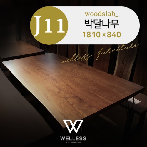No J11 박달나무 버치 우드슬랩 (솔리드) W1810 - 원목식탁 카페 업소용 회의용
